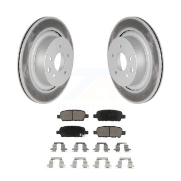 Rear Coated Brake Rotor & Ceramic Pad Kit For INFINITI G35 Q60 With Single Piston Caliper KGC-101490