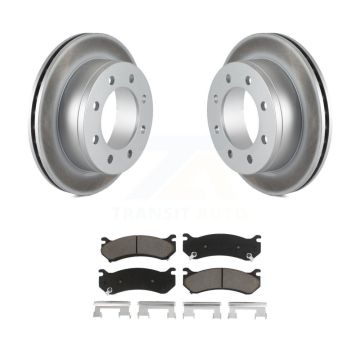 Rear Coat Brake Rotors Ceramic Pad Kit For Chevrolet GMC Sierra 2500 HD Silverado 3500 XL KGC-101494