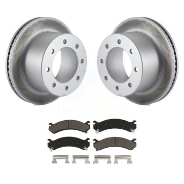 Rear Coat Brake Rotors Ceramic Pad Kit For Chevrolet GMC Silverado 3500 Sierra HD Classic KGC-101496