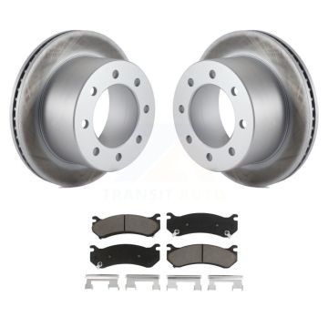 Rear Coat Brake Rotors Ceramic Pad Kit For 2007 GMC Sierra 3500 Classic With 12000 Lb GVW KGC-101498