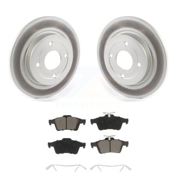 Rear Coated Disc Brake Rotors And Ceramic Pads Kit For 2018-2022 Ford EcoSport AWD KGC-101499