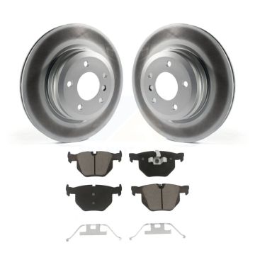 Rear Coat Brake Rotors Ceramic Pad Kit For BMW X1 335i xDrive 335xi 330i 330xi 335is 335d KGC-101505