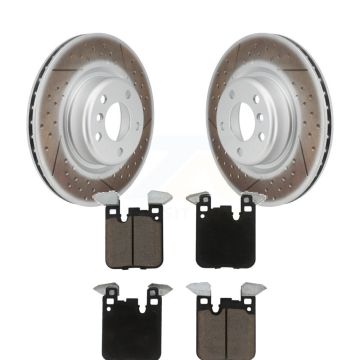 Rear Coat Brake Rotor Ceramic Pad Kit For BMW 320i xDrive 230i 228i 328i M240i M235i 428i KGC-101508