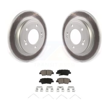 Rear Coated Disc Brake Rotors And Ceramic Pads Kit For Hyundai Elantra Kia Niro Ioniq KGC-101509