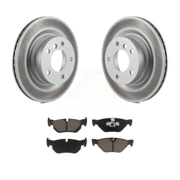 Rear Coated Disc Brake Rotors And Ceramic Pads Kit For BMW 323i 328i 325i KGC-101515