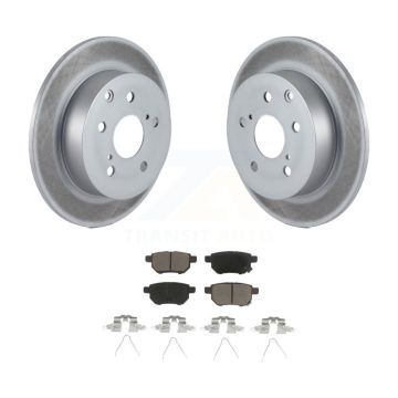 Rear Coated Disc Brake Rotors And Ceramic Pads Kit For 2010 Toyota Matrix XRS KGC-101517