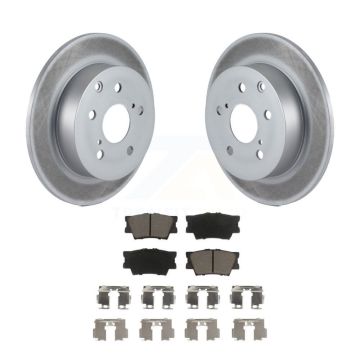 Rear Coated Disc Brake Rotors And Ceramic Pads Kit For Toyota Matrix Pontiac Vibe KGC-101518