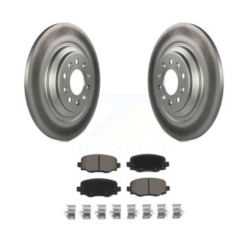 Rear Coated Brake Rotors Ceramic Pad Kit For Jeep Cherokee With Dual Piston Front Caliper KGC-101521
