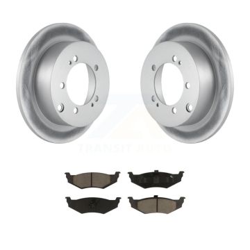 Rear Coat Disc Brake Rotor Ceramic Pad Kit For 2000 Dodge Stratus With 14" Factory Wheels KGC-101525