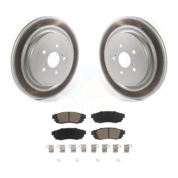 Rear Coated Disc Brake Rotors And Ceramic Pads Kit For Lexus RX350 RX450h RX350L RX450hL KGC-101534