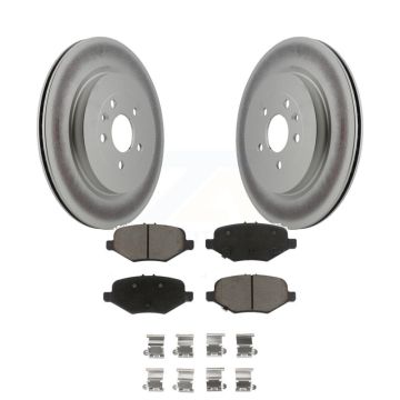 Rear Coated Brake Rotors Ceramic Pad Kit For Ford Explorer Flex Taurus Police Interceptor KGC-101535