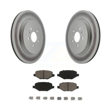 Rear Coated Brake Rotor Ceramic Pad Kit For Ford Explorer Police Interceptor Utility Flex KGC-101537