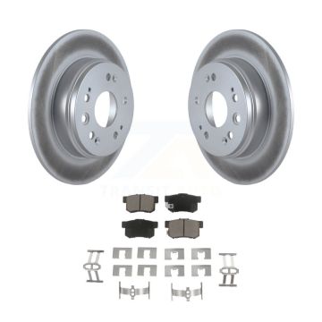 Rear Coated Disc Brake Rotors And Ceramic Pads Kit For 2002-2004 Honda CR-V KGC-101538