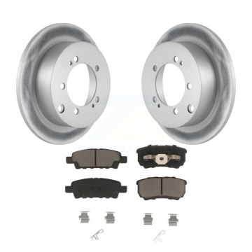 Rear Coated Disc Brake Rotors And Ceramic Pads Kit For Mitsubishi Lancer Outlander KGC-101543