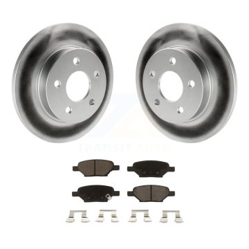 Rear Coated Brake Rotors Ceramic Pad Kit For Chevrolet Malibu Pontiac Cobalt G5 G6 Saturn KGC-101548