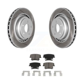 Rear Coat Disc Brake Rotor Ceramic Pad Kit For 2015 Dodge Charger R T Scat Pack with 6.4L KGC-101553