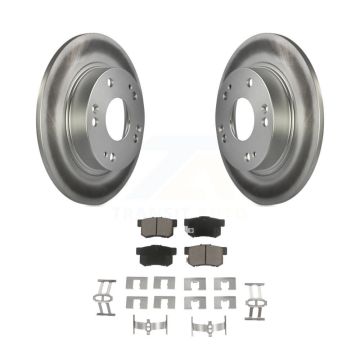 Rear Coated Disc Brake Rotors And Ceramic Pads Kit For Honda Civic Acura CSX ILX KGC-101565
