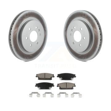 Rear Coated Disc Brake Rotors And Ceramic Pads Kit For Cadillac SRX KGC-101568
