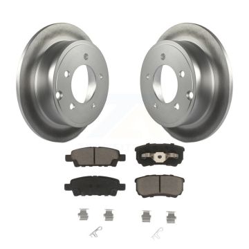 Rear Coated Brake Rotor Ceramic Pad Kit For Jeep Mitsubishi Lancer Patriot Dodge Chrysler KGC-101592