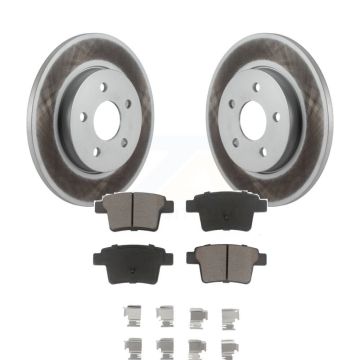 Rear Coated Disc Brake Rotors And Ceramic Pads Kit For 2006-2008 Jaguar X-Type KGC-101609