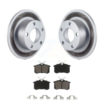 Rear Coated Disc Brake Rotors And Ceramic Pads Kit For Volkswagen Passat Audi A6 KGC-101612