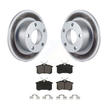 Rear Coated Disc Brake Rotors And Ceramic Pads Kit For Volkswagen Passat Audi A6 KGC-101614