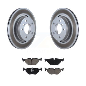 Rear Coat Disc Brake Rotor Ceramic Pad Kit For BMW 325i 325Ci 328i 323Ci 323i 328is 328Ci KGC-101618