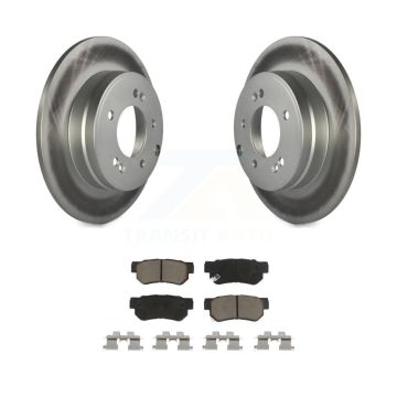 Rear Coated Disc Brake Rotors And Ceramic Pads Kit For Hyundai Sonata 3.3L KGC-101636