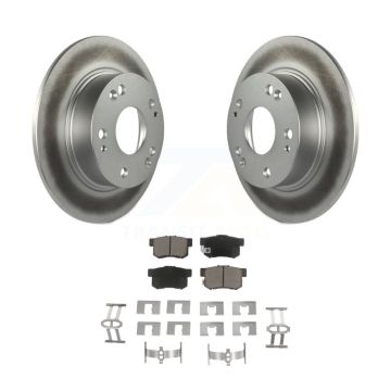Rear Coated Disc Brake Rotors And Ceramic Pads Kit For Honda Accord Acura TSX KGC-101639
