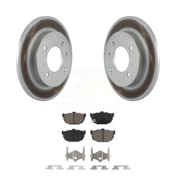 Rear Coated Disc Brake Rotors And Ceramic Pads Kit For Hyundai Elantra Tiburon KGC-101645