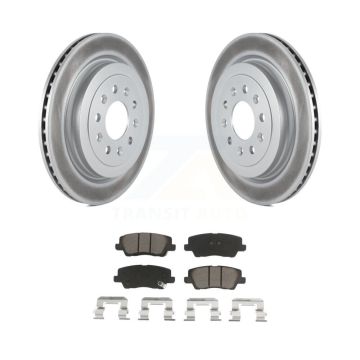 Rear Coated Disc Brake Rotors And Ceramic Pads Kit For Cadillac ATS KGC-101646