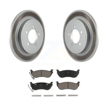 Rear Coated Brake Rotors Ceramic Pad Kit For Ford Explorer Sport Trac Mercury Mountaineer KGC-101647