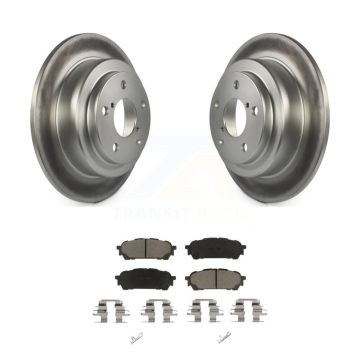 Rear Coated Disc Brake Rotors And Ceramic Pads Kit For Subaru Impreza Forester Saab 9-2X KGC-101649