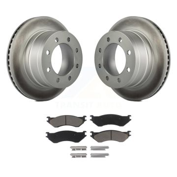 Rear Coated Disc Brake Rotors And Ceramic Pads Kit For Dodge Ram 1500 3500 2500 KGC-101655