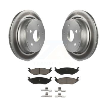 Rear Coated Brake Rotor Ceramic Pad Kit For Ram 1500 Classic Dodge Durango Chrysler Aspen KGC-101656