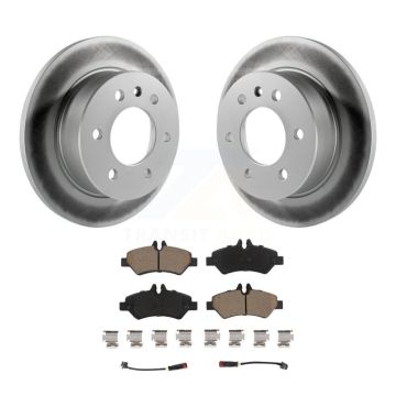 Rear Coated Disc Brake Rotor & Ceramic Pad Kit For Sprinter 2500 Mercedes-Benz Dodge 3500 KGC-101657