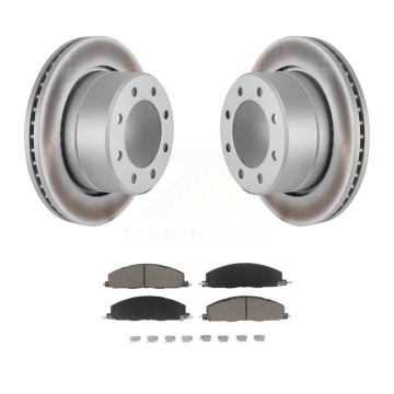 Rear Coated Disc Brake Rotors And Ceramic Pads Kit For Ram 3500 2500 1500 Dodge KGC-101659