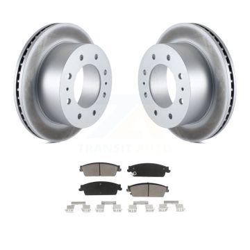 Rear Coated Disc Brake Rotor And Ceramic Pad Kit For 2011 Chevrolet Silverado 1500 Hybrid KGC-101665