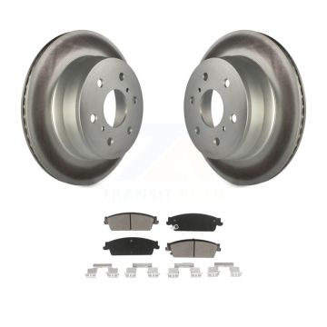 Rear Coated Brake Rotor Ceramic Pad Kit For Chevrolet GMC Sierra 1500 Silverado Avalanche KGC-101666