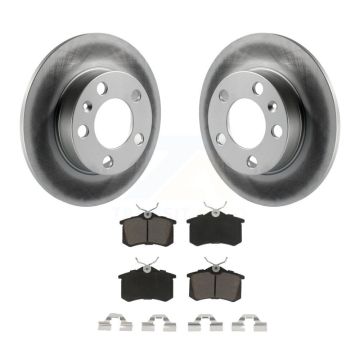 Rear Coated Disc Brake Rotors And Ceramic Pads Kit For 2007-2010 Volkswagen Beetle KGC-101667