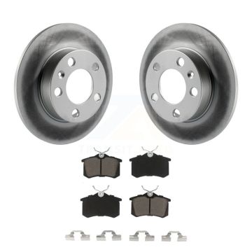 Rear Coat Disc Brake Rotors Ceramic Pad Kit For Volkswagen Jetta Golf City Beetle Audi TT KGC-101668
