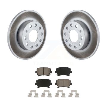 Rear Coated Disc Brake Rotors Ceramic Pad Kit For Volkswagen Jetta Rabbit Audi A3 Quattro KGC-101669