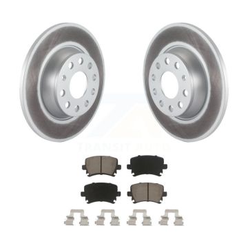 Rear Coat Brake Rotor Ceramic Pad Kit For Volkswagen Jetta GTI Passat Eos Audi A3 Quattro KGC-101670