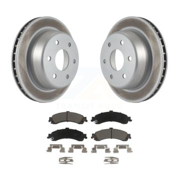 Rear Coated Brake Rotor Ceramic Pad Kit For Chevrolet GMC Silverado 1500 Sierra Avalanche KGC-101679