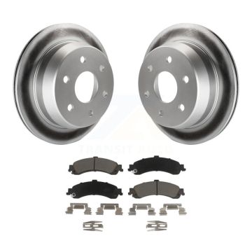 Rear Coated Disc Brake Rotors And Ceramic Pads Kit For 2002 Chevrolet Suburban 1500 4WD KGC-101680