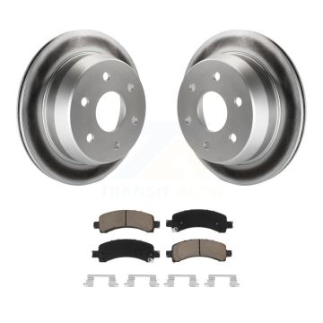 Rear Coated Disc Brake Rotor & Ceramic Pad Kit For 2002 Chevrolet Avalanche 1500 Suburban KGC-101682