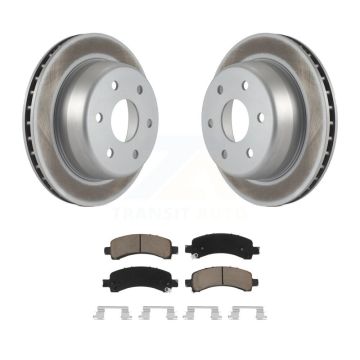 Rear Coated Brake Rotor Ceramic Pad Kit For Chevrolet GMC Avalanche 1500 Express Yukon XL KGC-101683