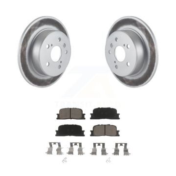 Rear Coated Disc Brake Rotors And Ceramic Pads Kit For 2001-2003 Toyota Highlander AWD KGC-101689
