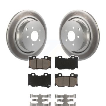 Rear Coated Brake Rotor & Ceramic Pad Kit For INFINITI Q50 Q60 M37 FX50 QX70 Q70 Q70L M56 KGC-101691