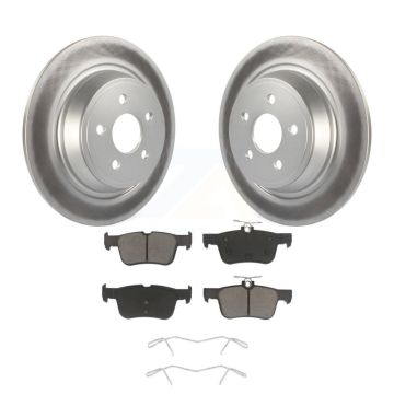 Rear Coated Brake Rotor Ceramic Pad Kit For Ford Edge Fusion Lincoln Nautilus MKX MKZ SSV KGC-101707